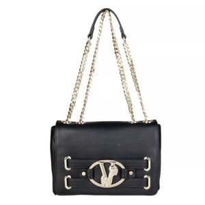 Versace Jeans Black Crossbody Purse with chain